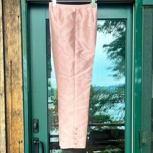 Lee Anderson Couture Pale Pink Dress Pants – Petite Silk Trousers, Size 2/4